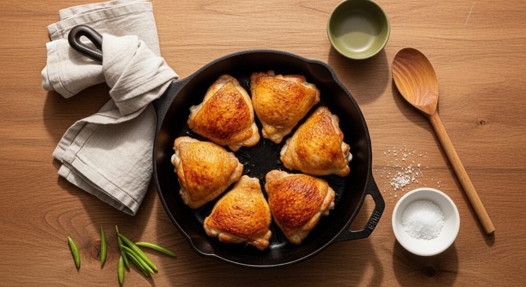 How to Make Chicken Thighs on a Skillet for a Fast Juicy and Perfectly Seared Weeknight Dinner