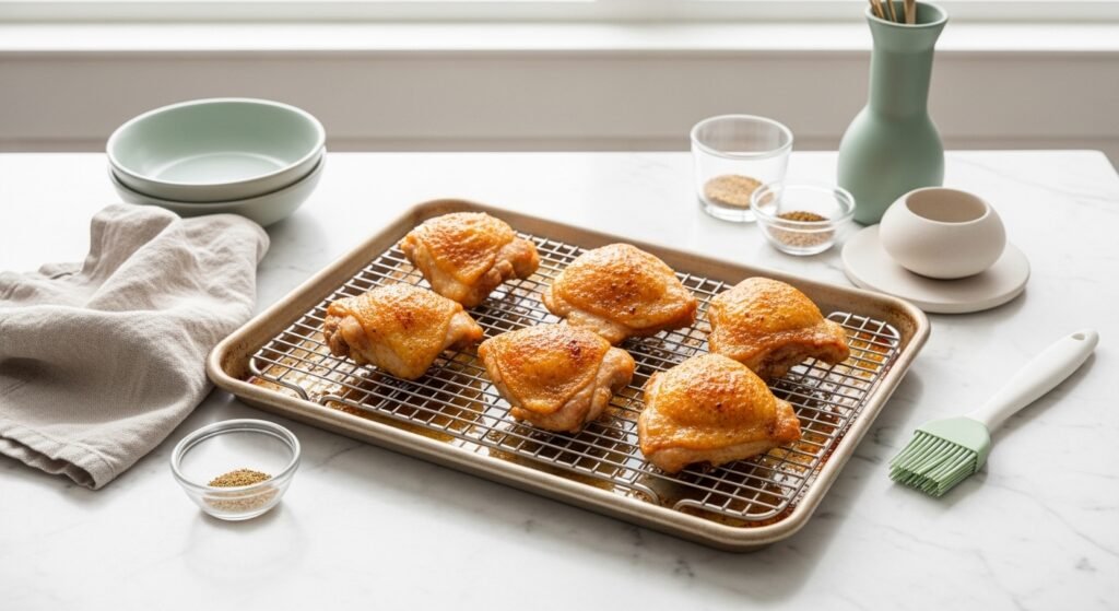 How to Make Chicken Thighs in the Oven That Are Perfectly Seasoned Juicy and Never Overcooked