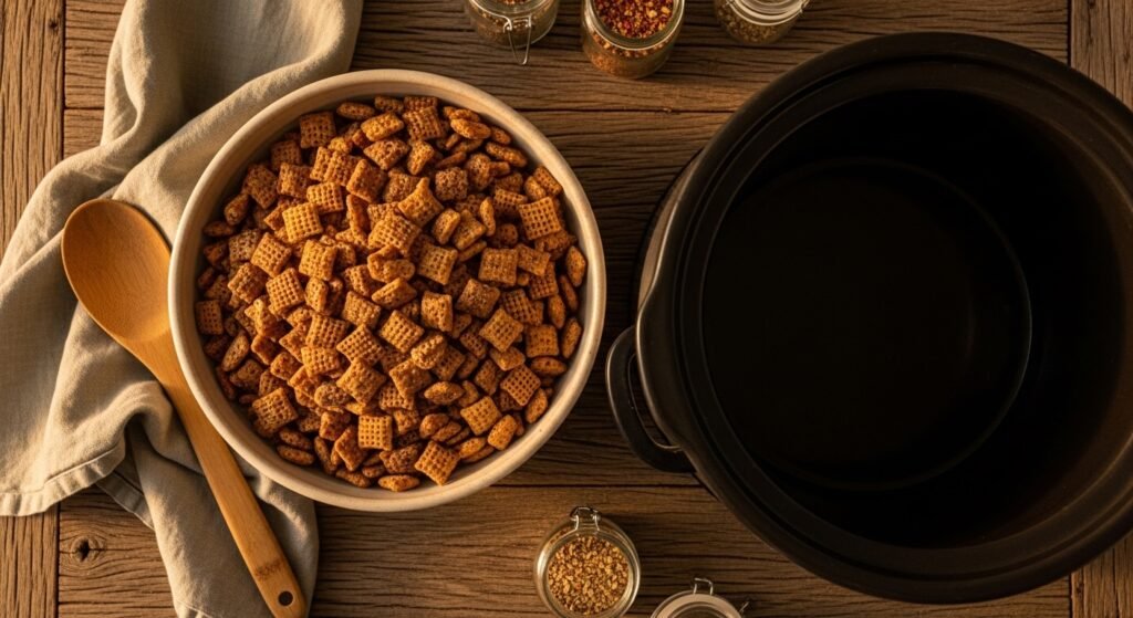 How to Make Chex Mix in a Crockpot for a Hands Free Perfectly Seasoned Party Snack
